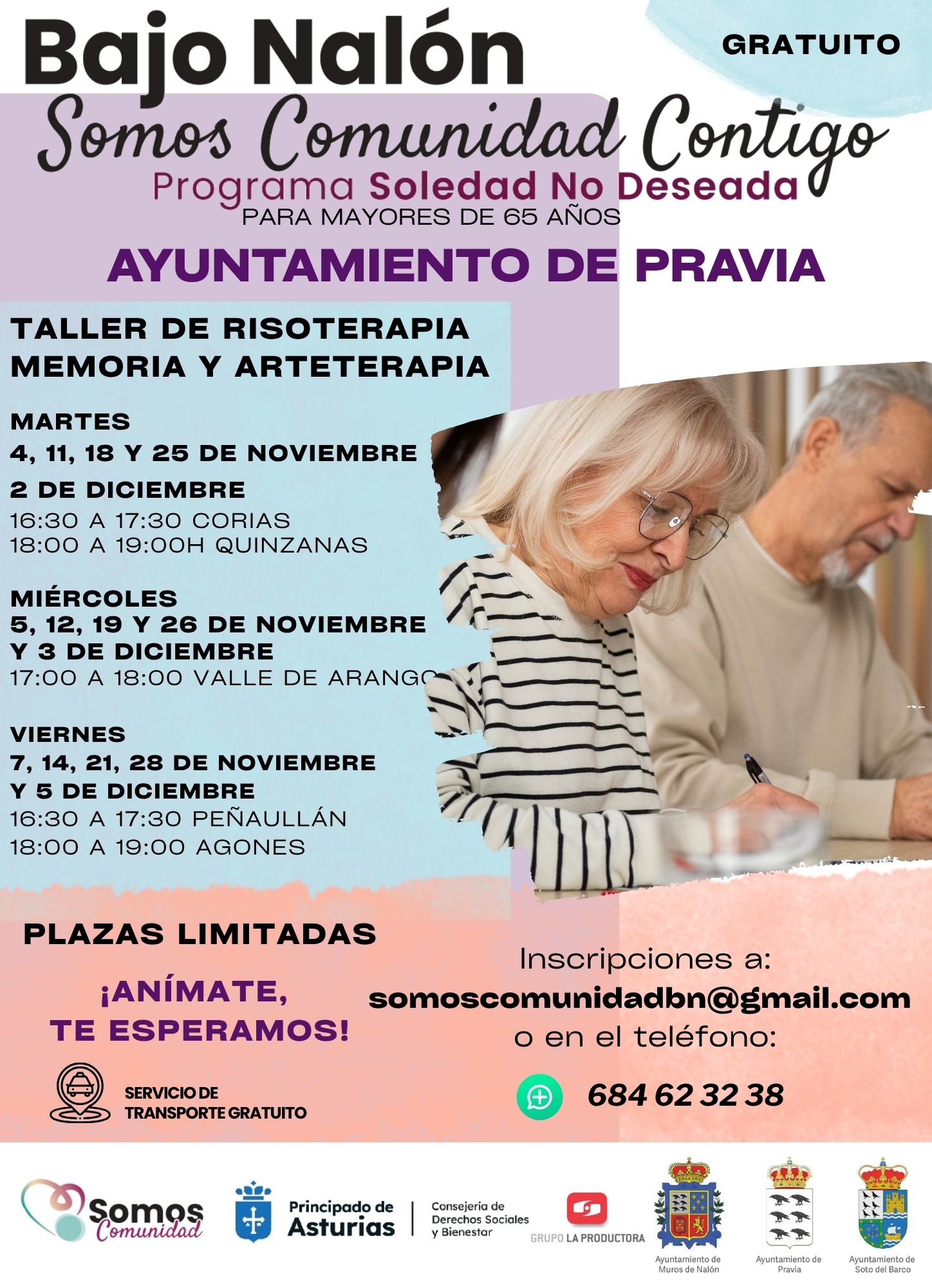 Talleres de Risoterapia, Memoria y Arteterapia – Pravia