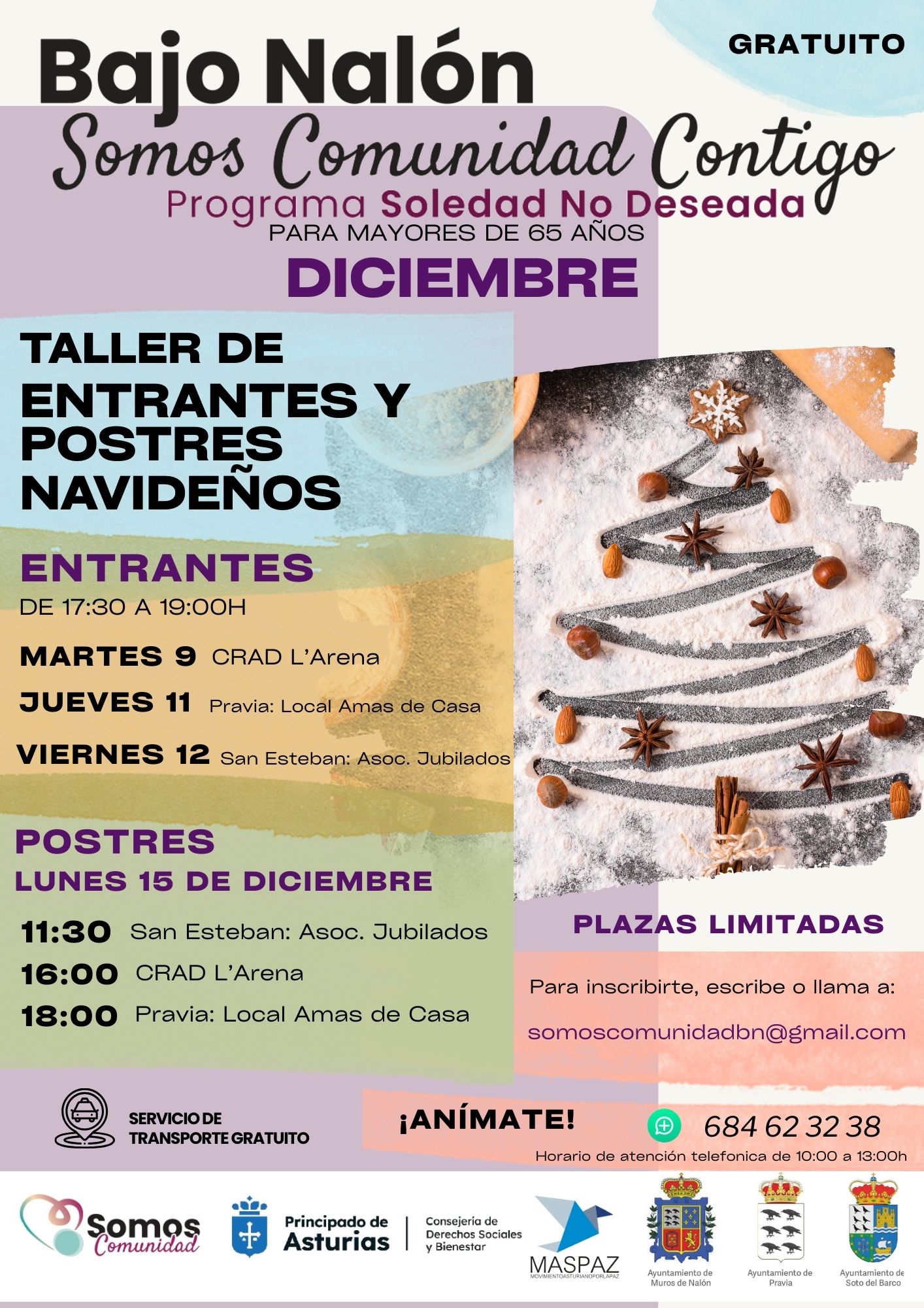 Talleres de Entrantes y Postres Navideños
