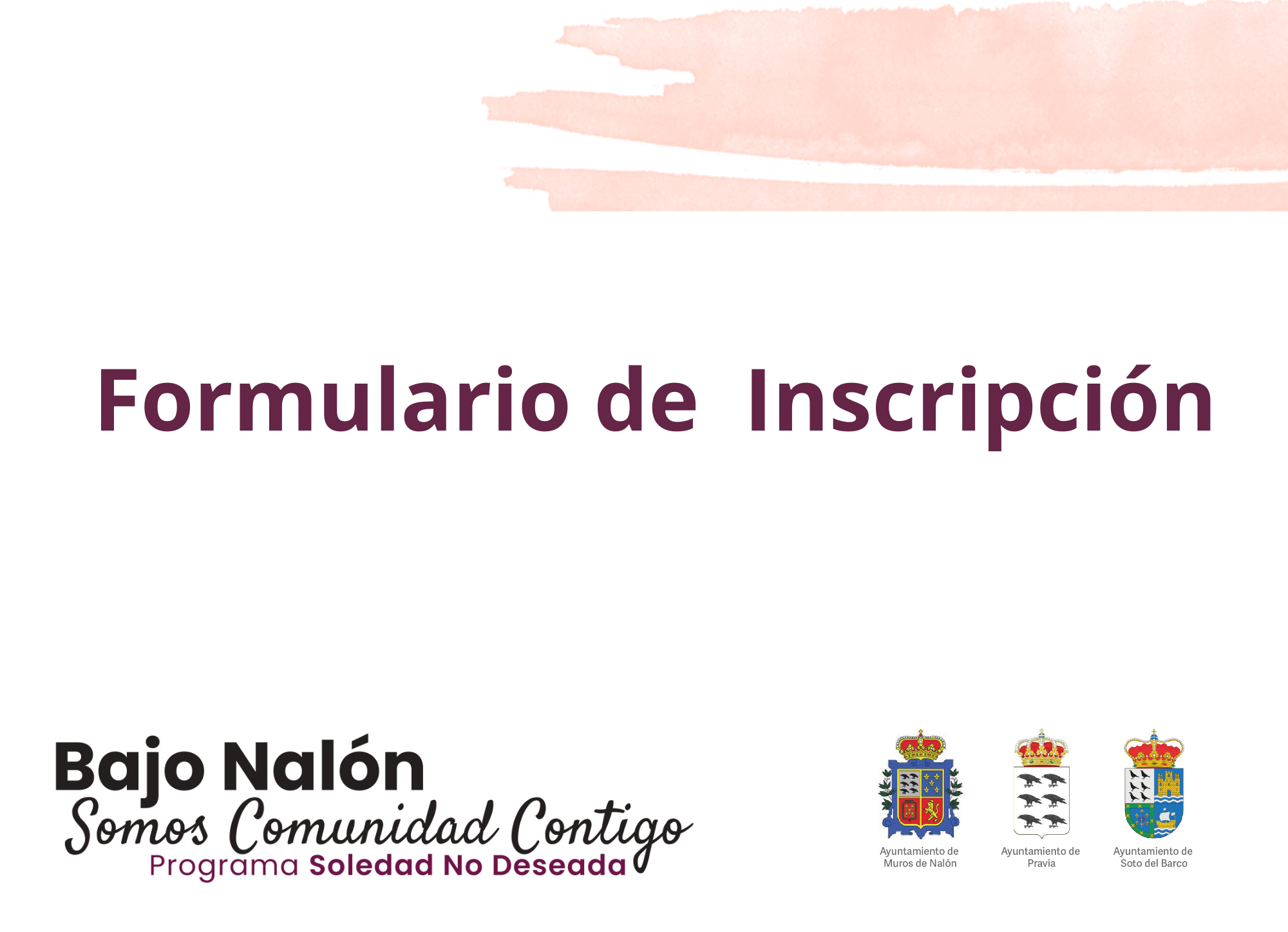 Formulario de Inscripción – Actividades de Continuidad