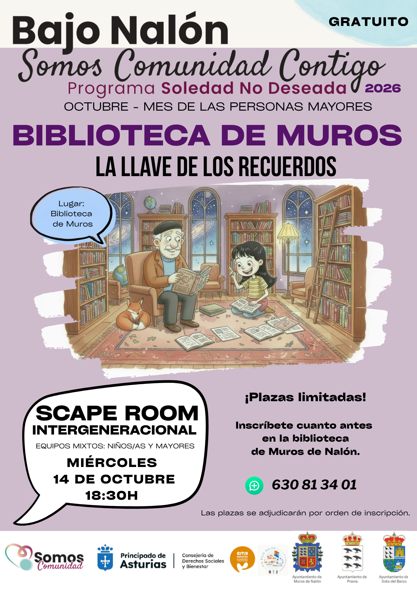 Scape Room Intergeneracional «La llave de los recuerdos» – Muros de Nalón